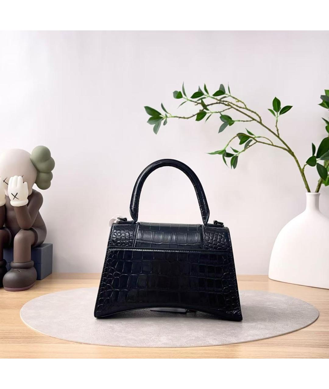 BALENCIAGA Черная кожаная сумка с короткими ручками, фото 4