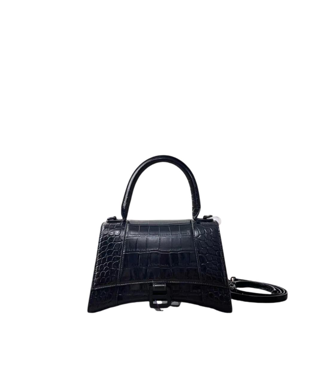BALENCIAGA Черная кожаная сумка с короткими ручками, фото 1