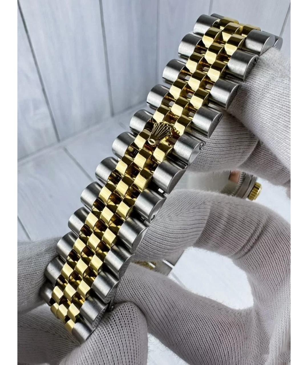 ROLEX Серые часы из желтого золота, фото 6