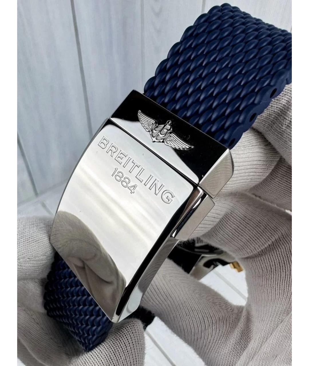 BREITLING Темно-синие часы из желтого золота, фото 6