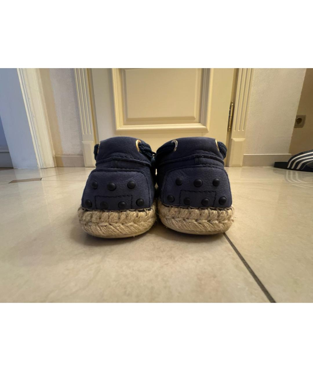 TOD'S Синие нубуковые мокасины, фото 4