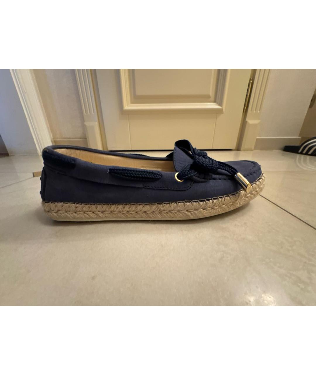 TOD'S Синие нубуковые мокасины, фото 6