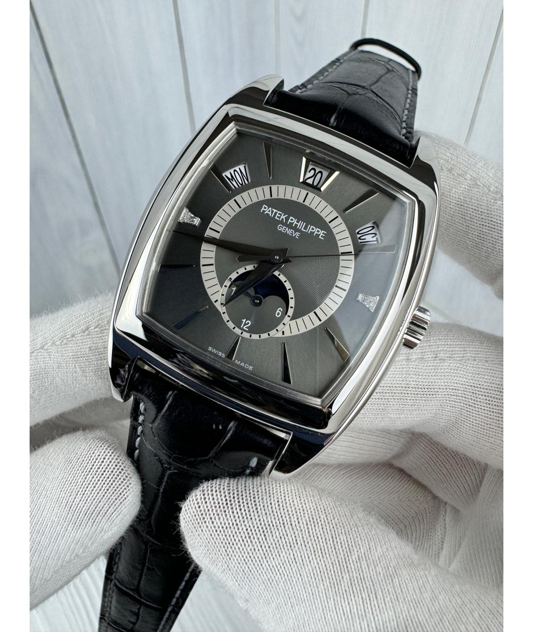PATEK PHILIPPE Серые платиновые часы, фото 3