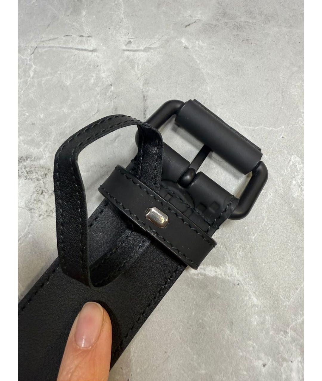 GUCCI Черный кожаный ремень, фото 3