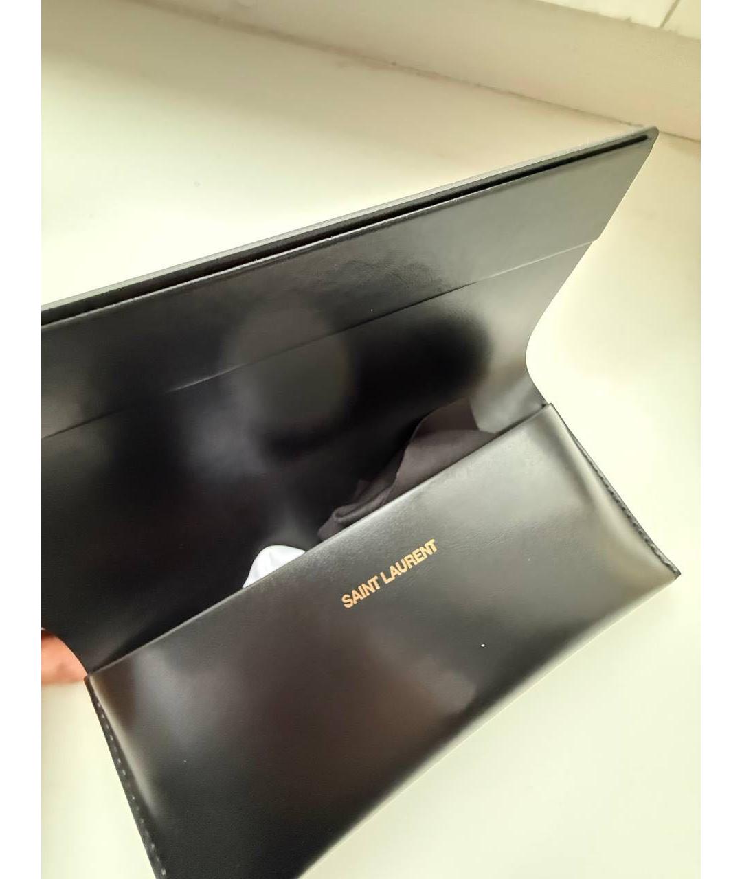 SAINT LAURENT Черные пластиковые солнцезащитные очки, фото 4