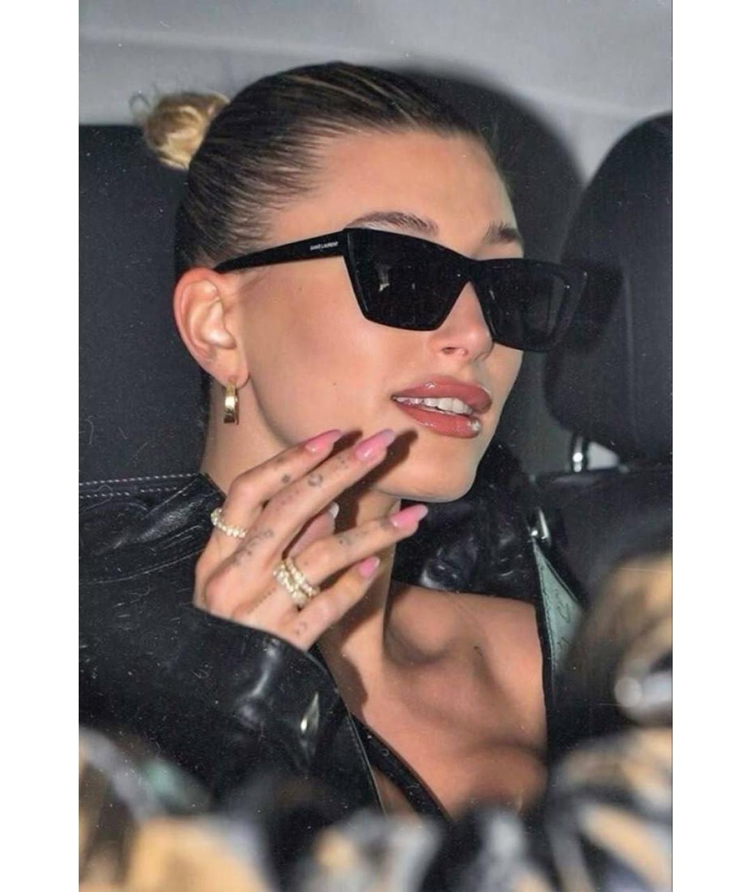 SAINT LAURENT Черные пластиковые солнцезащитные очки, фото 6