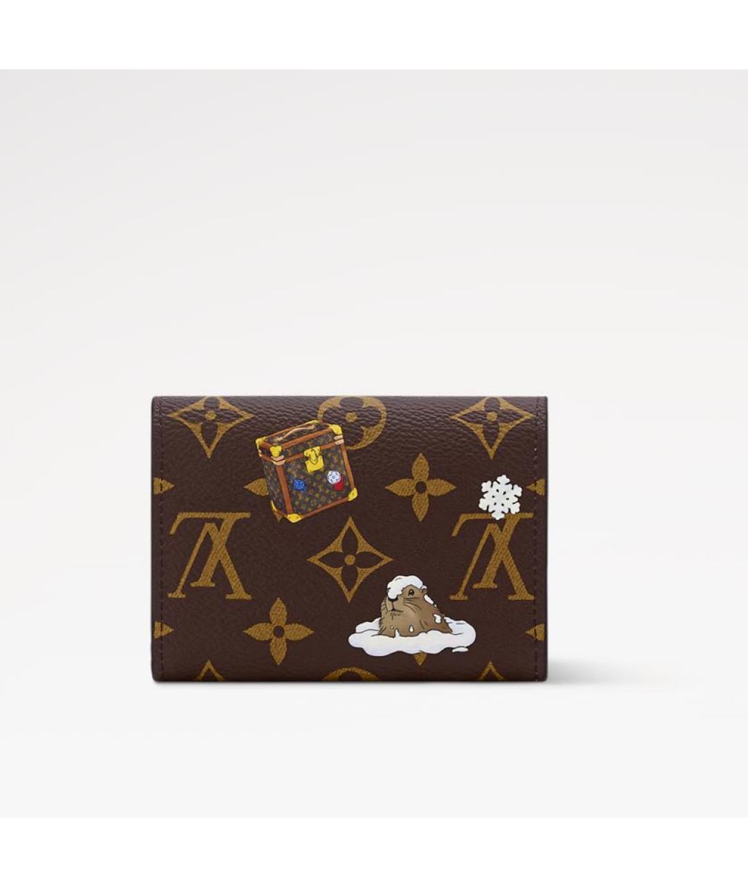 LOUIS VUITTON Коричневый кошелек, фото 4