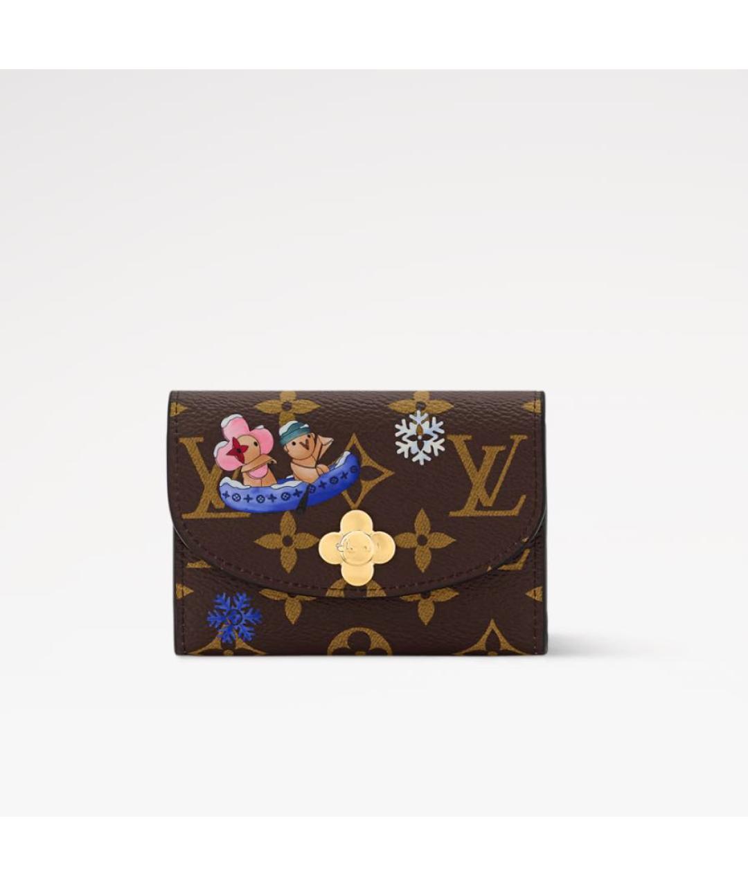 LOUIS VUITTON Коричневый кошелек, фото 5