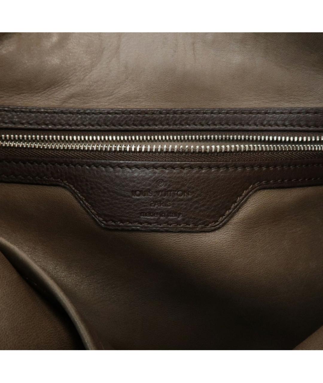 LOUIS VUITTON Коричневая замшевая сумка тоут, фото 5