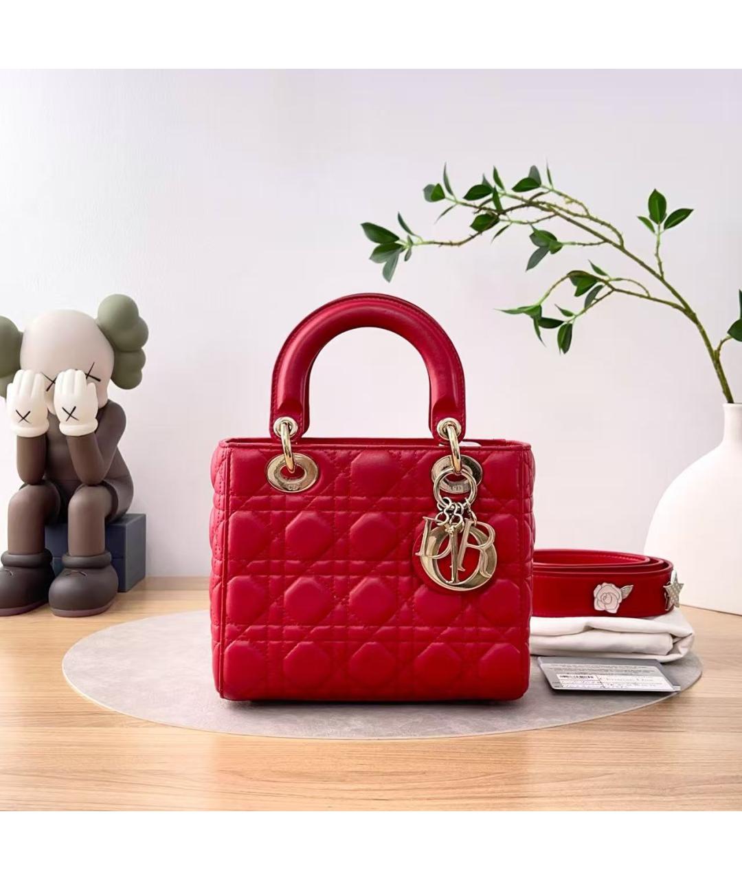 CHRISTIAN DIOR Красная сумка через плечо, фото 4