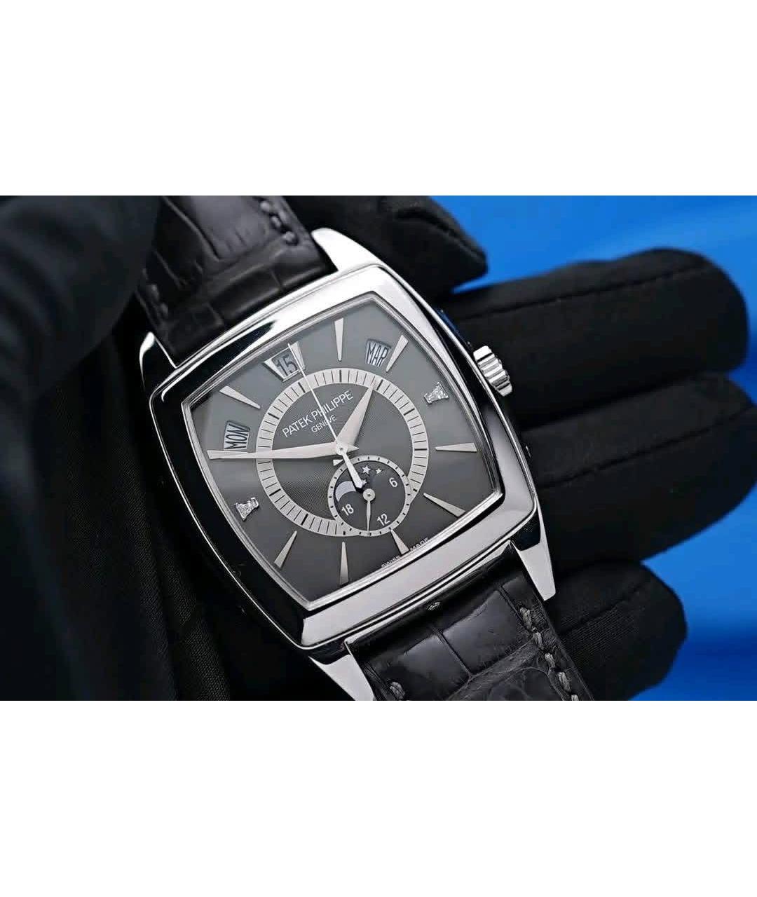 PATEK PHILIPPE Серые платиновые часы, фото 3