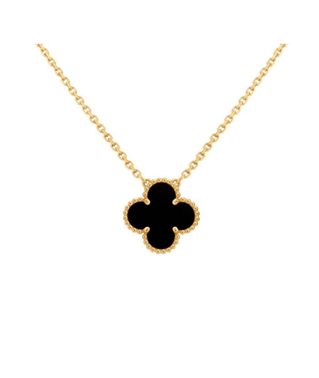 VAN CLEEF & ARPELS Черная подвеска из желтого золота, фото 1