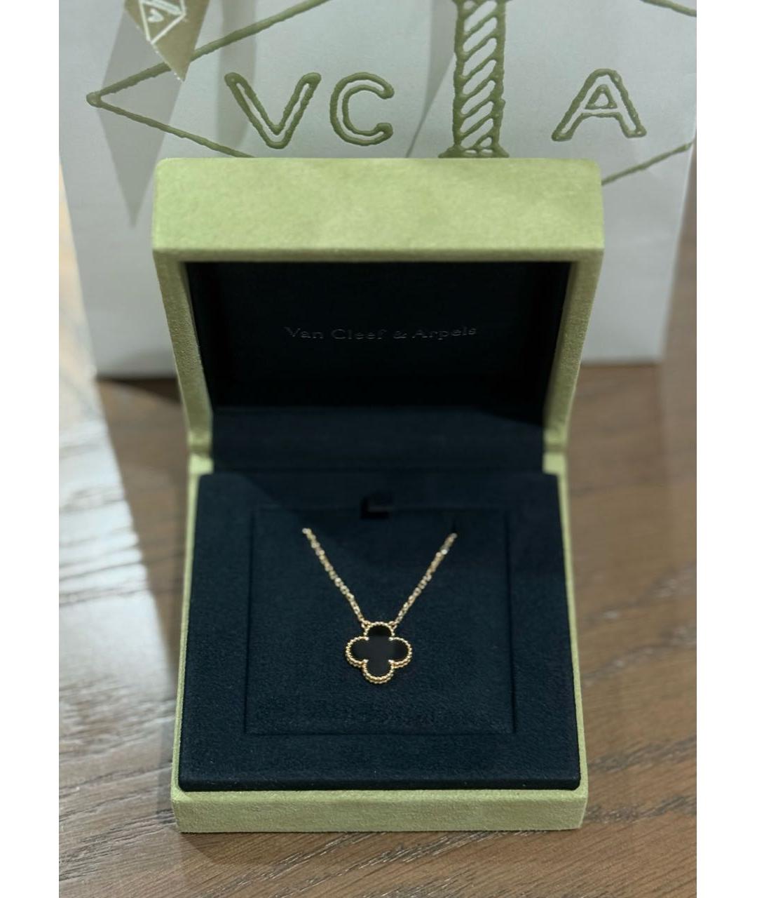 VAN CLEEF & ARPELS Черная подвеска из желтого золота, фото 2