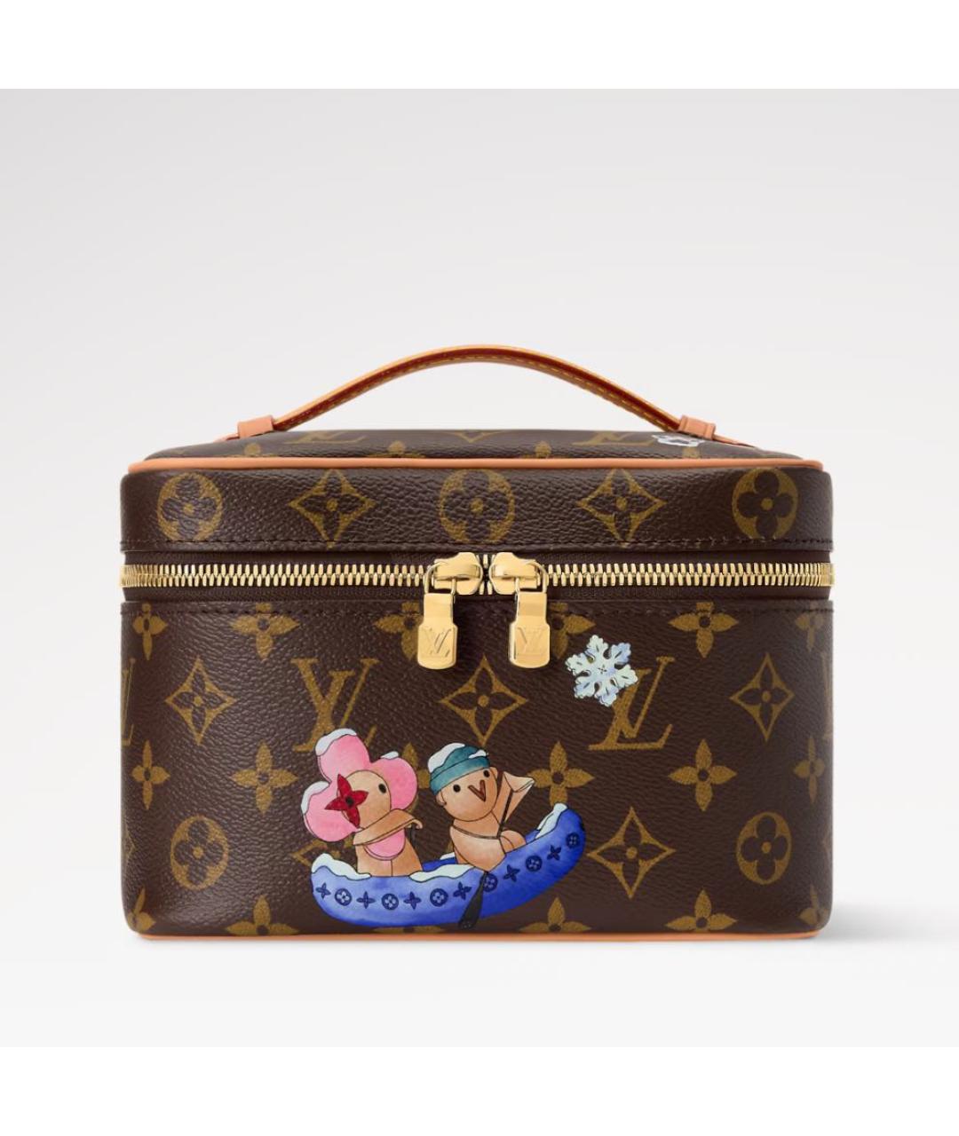 LOUIS VUITTON Коричневая косметичка, фото 4