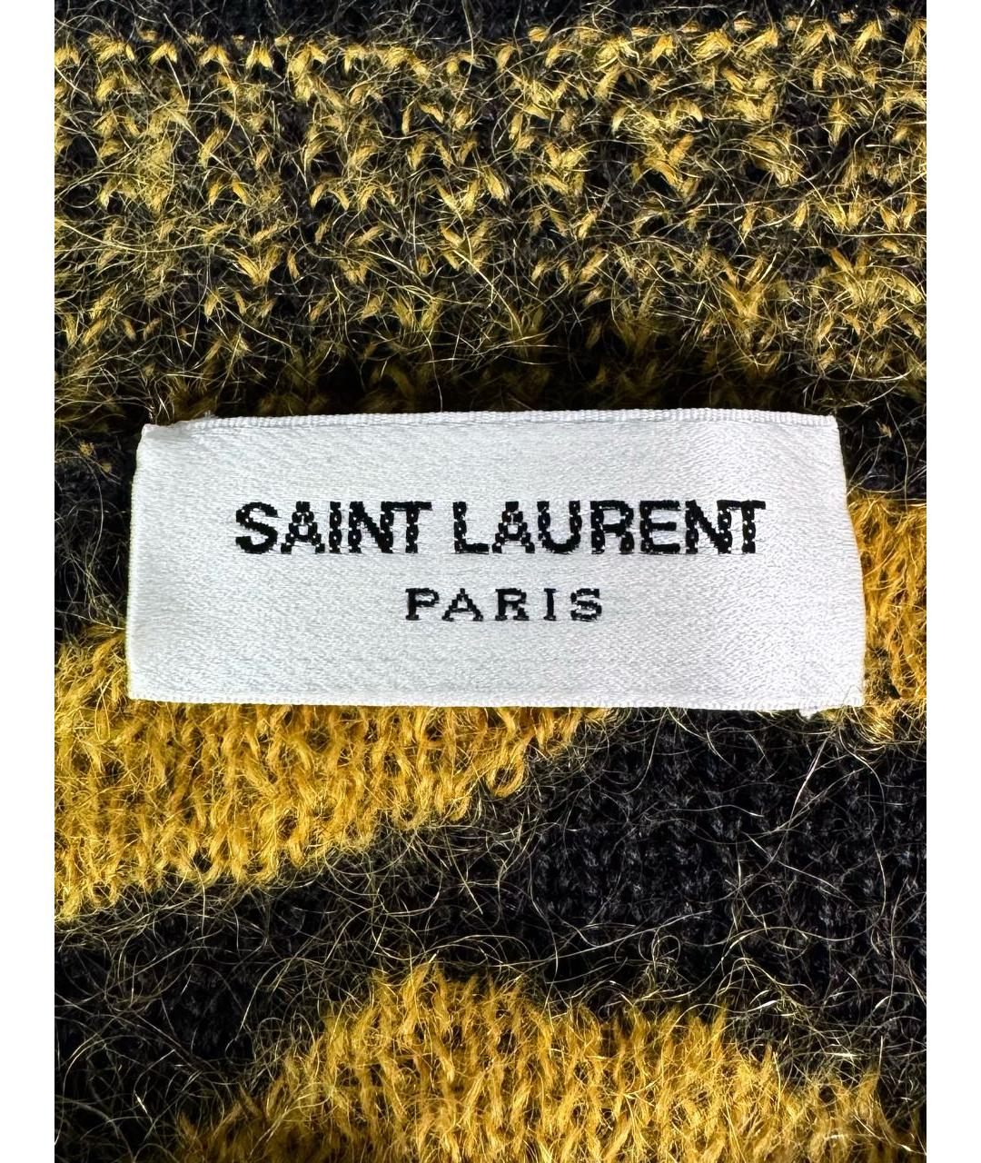 SAINT LAURENT Желтый шерстяной джемпер / свитер, фото 4