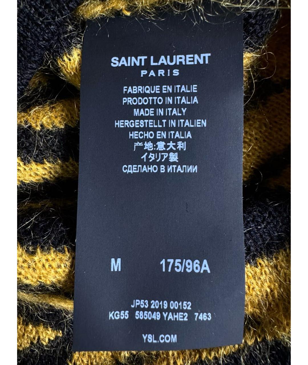 SAINT LAURENT Желтый шерстяной джемпер / свитер, фото 5
