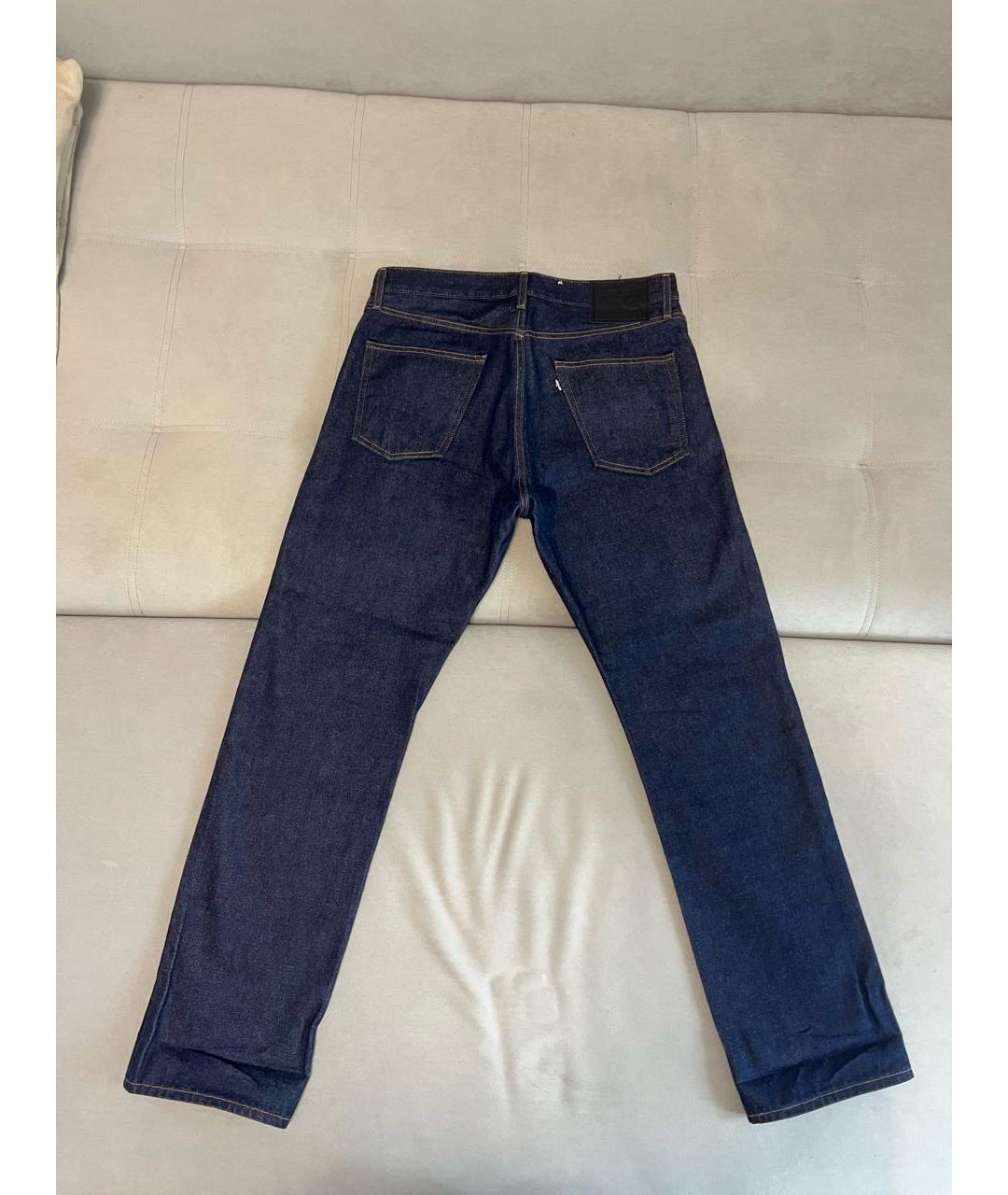 LEVI'S Темно-синие хлопковые прямые джинсы, фото 2