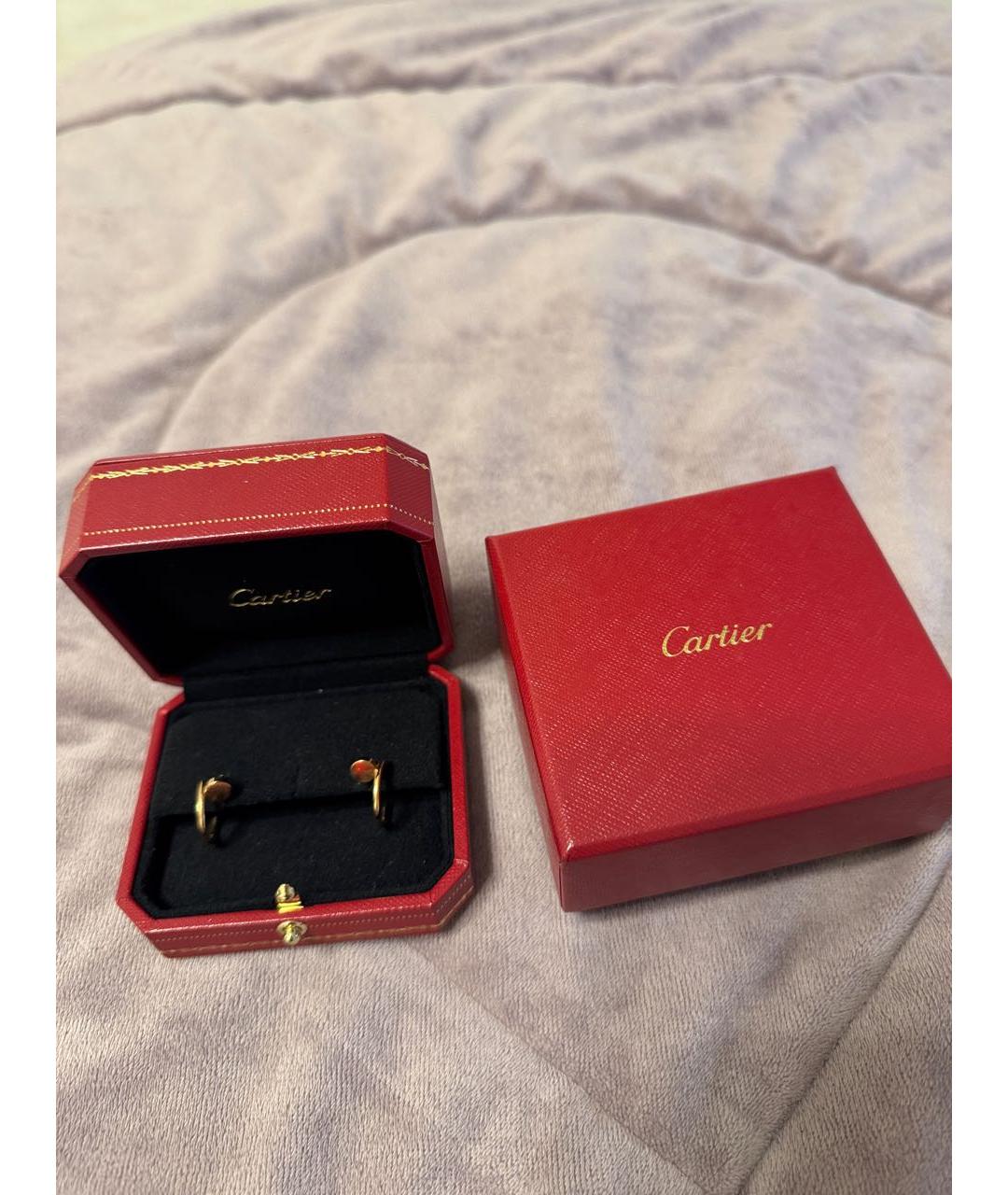 CARTIER Золотые серьги из розового золота, фото 2