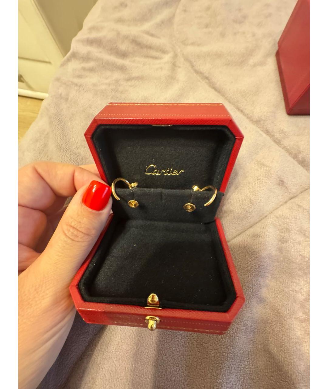 CARTIER Золотые серьги из розового золота, фото 3