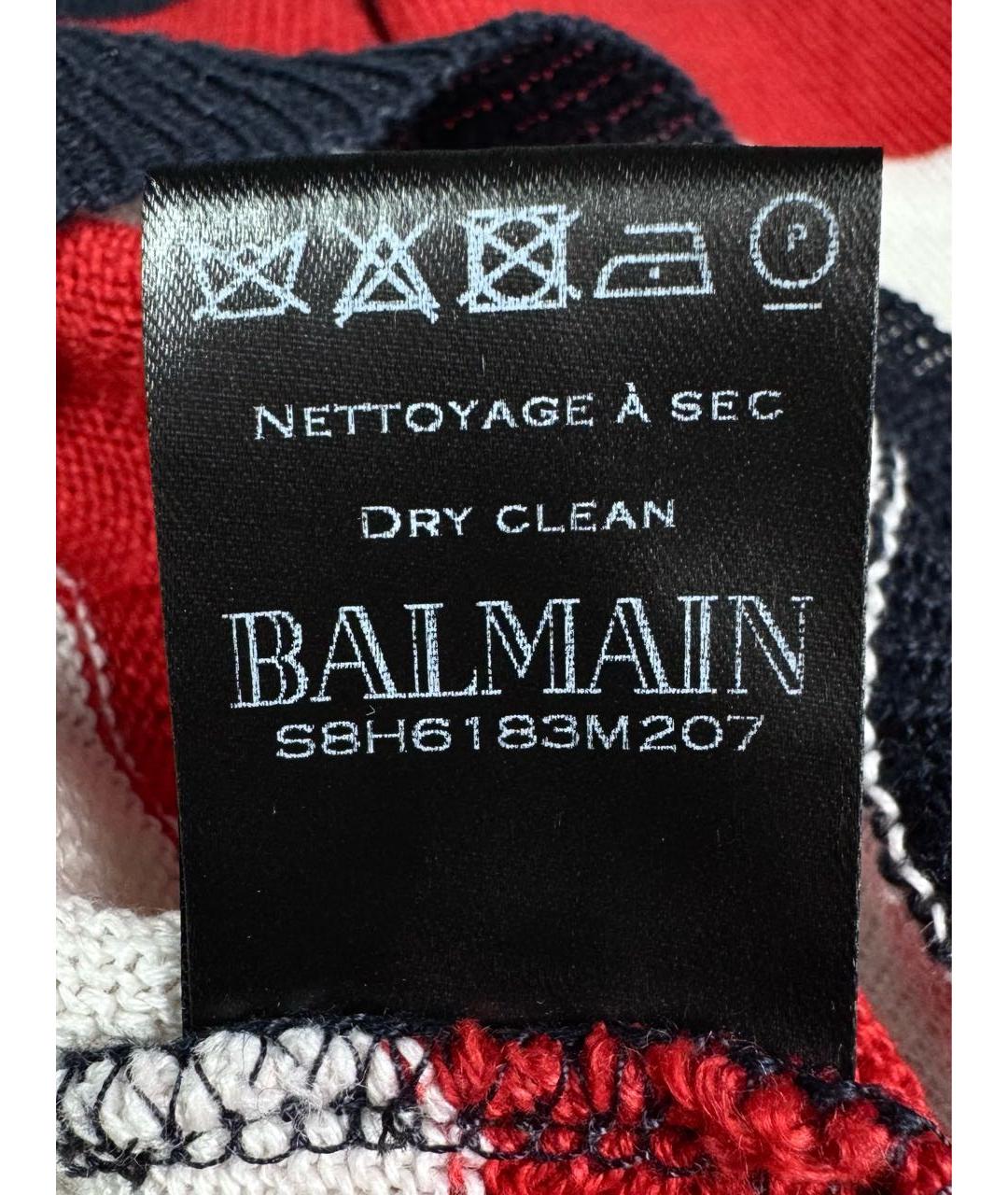 BALMAIN Красный льняной джемпер / свитер, фото 7