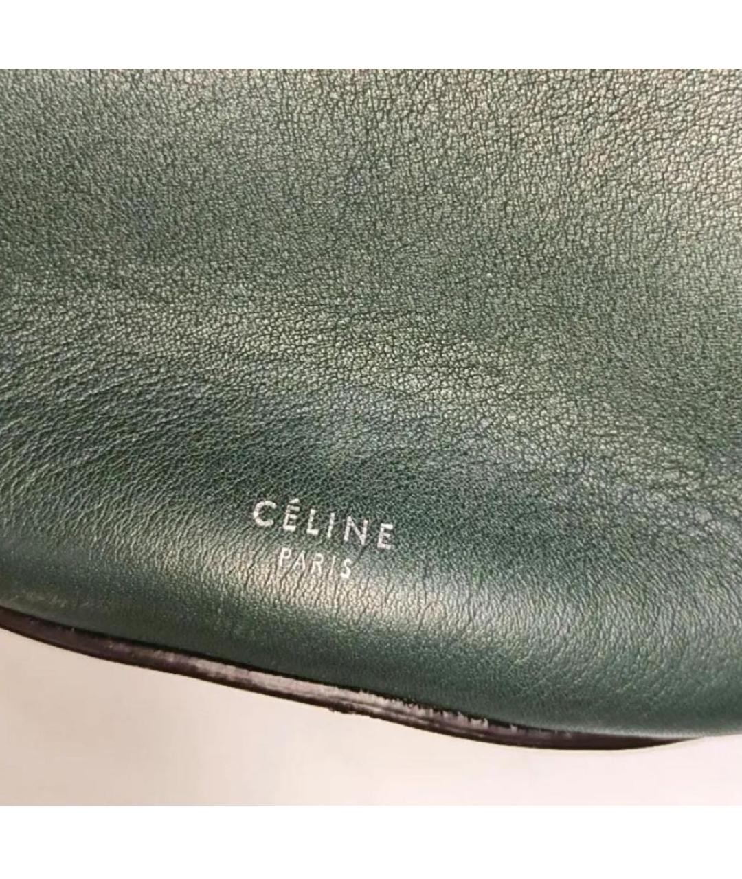 CELINE Зеленая кожаная сумка тоут, фото 3