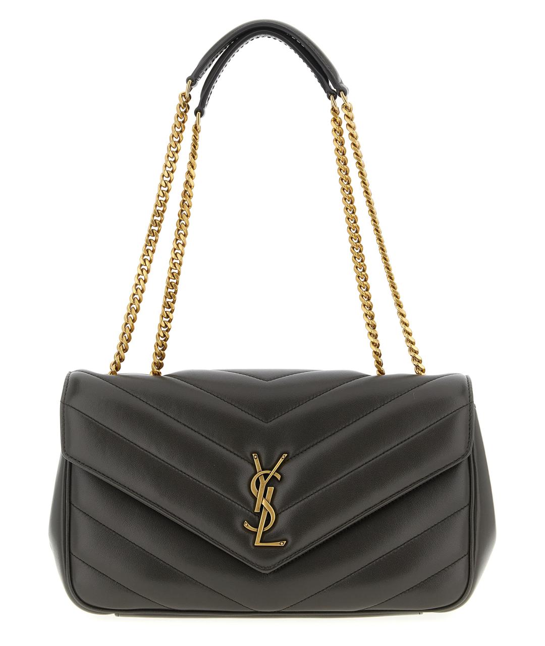 SAINT LAURENT Коричневая кожаная сумка через плечо, фото 1