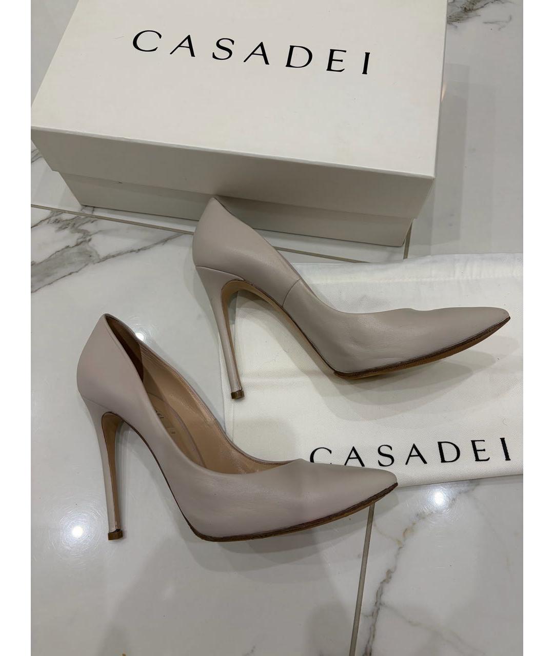 CASADEI Серые кожаные туфли, фото 3