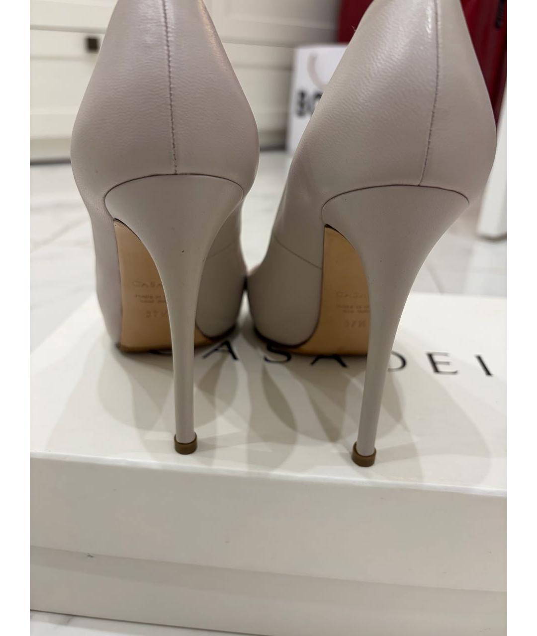 CASADEI Серые кожаные туфли, фото 4