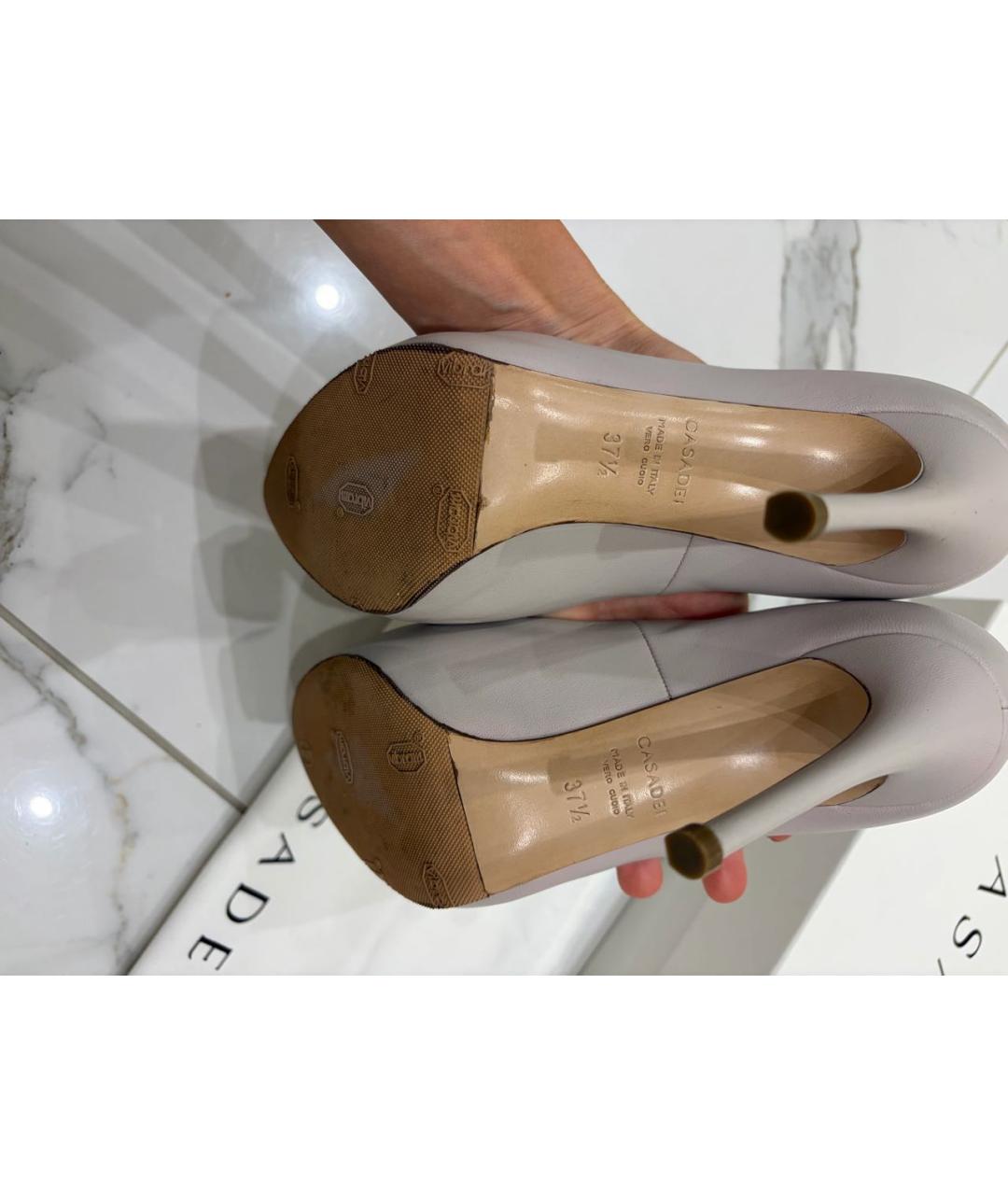 CASADEI Серые кожаные туфли, фото 5