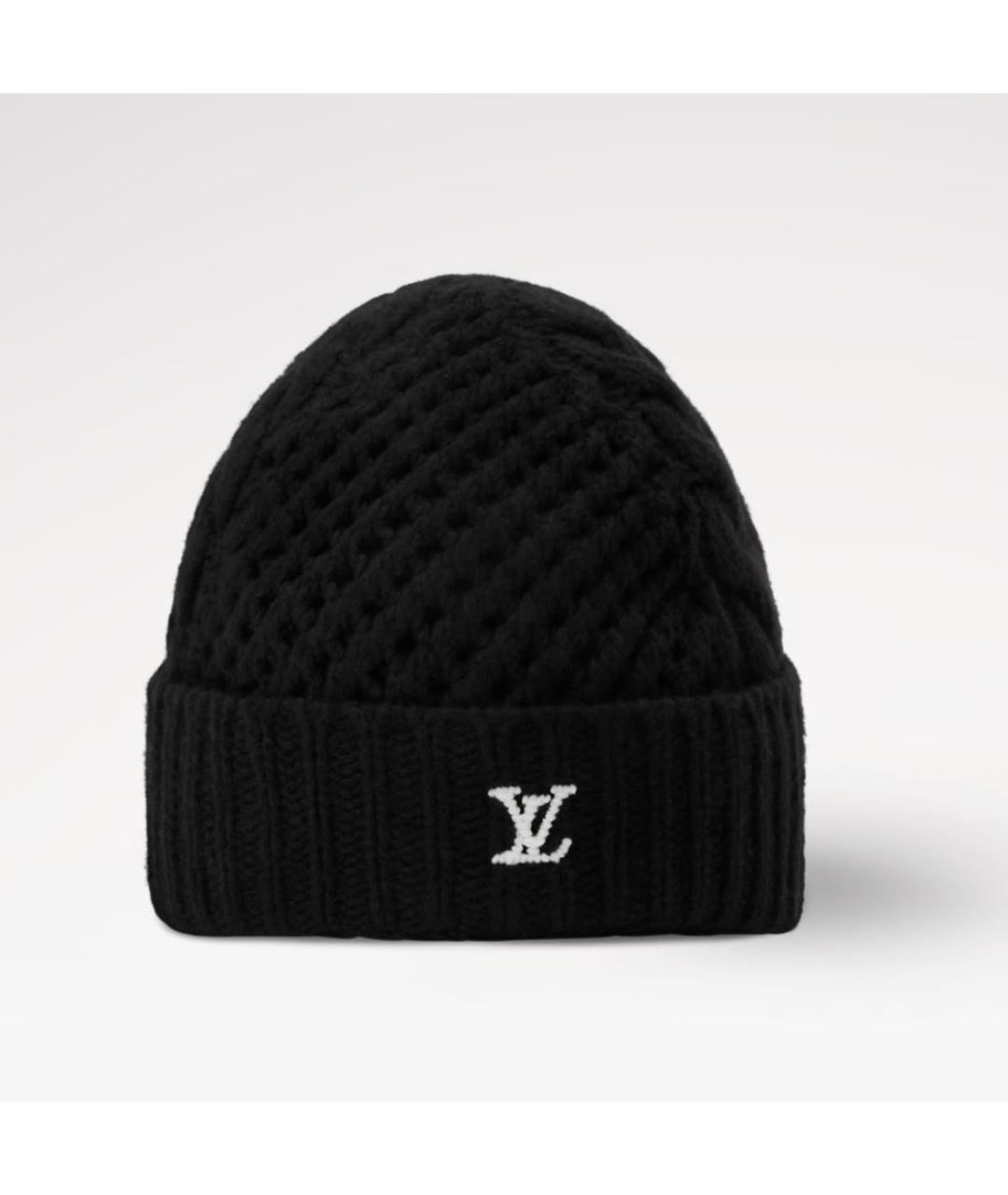 LOUIS VUITTON Черная шапка, фото 2