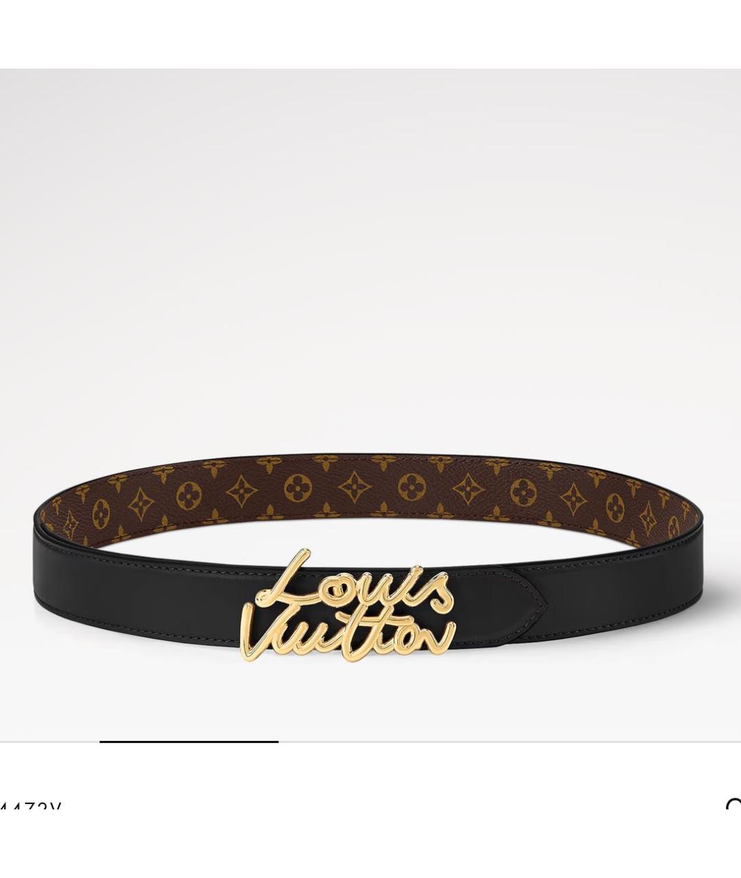 LOUIS VUITTON Коричневый кожаный ремень, фото 5
