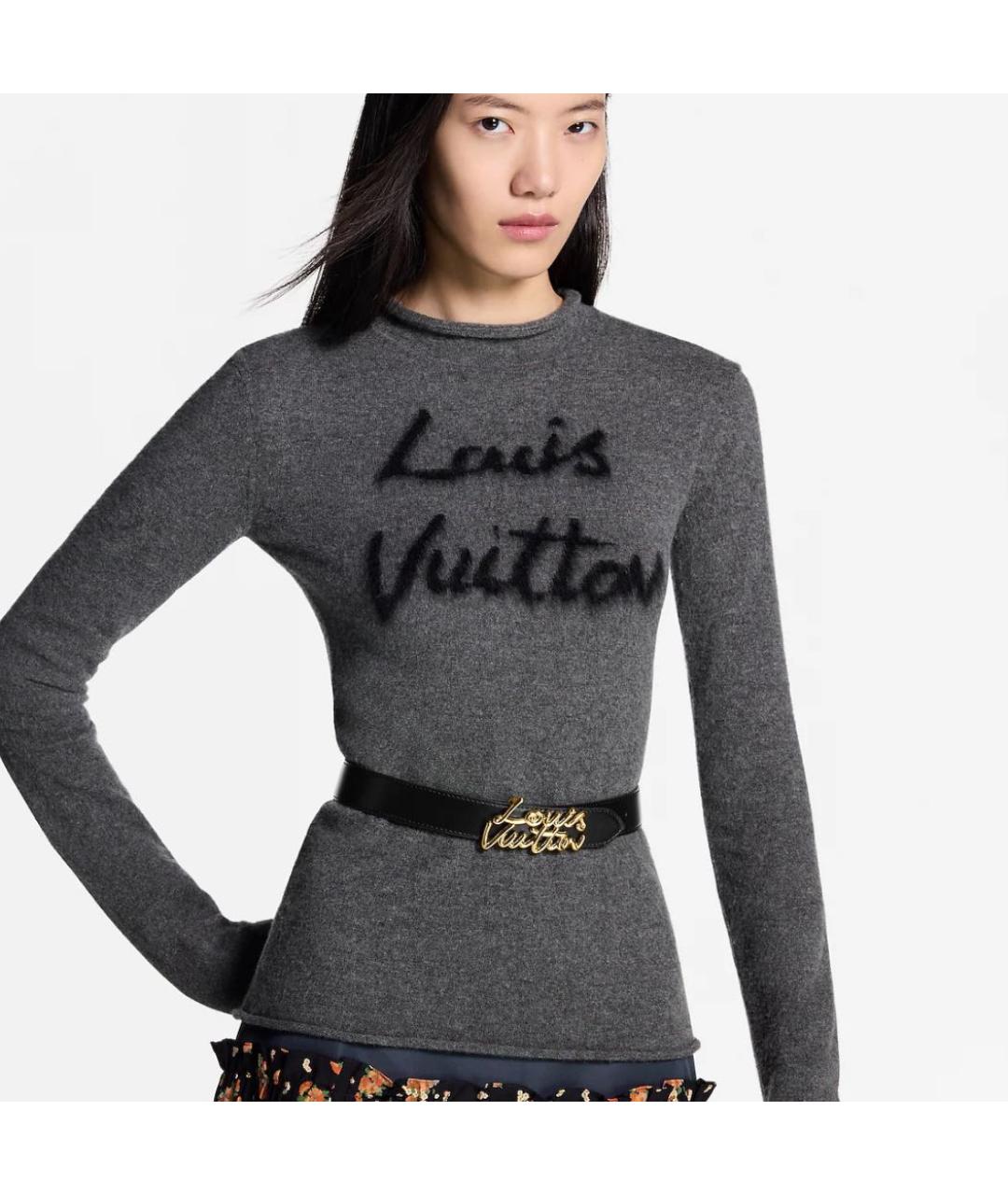 LOUIS VUITTON Коричневый кожаный ремень, фото 2