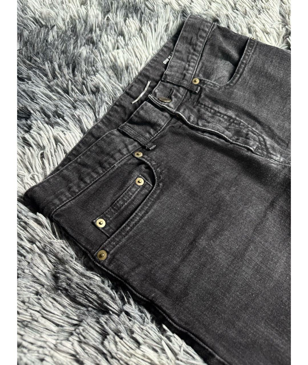 SAINT LAURENT Черные хлопковые джинсы скинни, фото 3