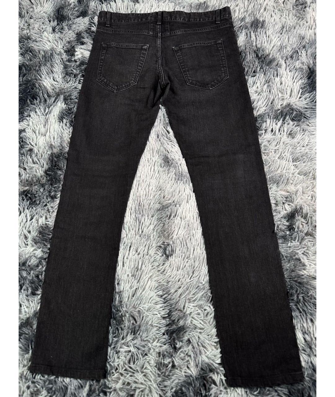 SAINT LAURENT Черные хлопковые джинсы скинни, фото 2