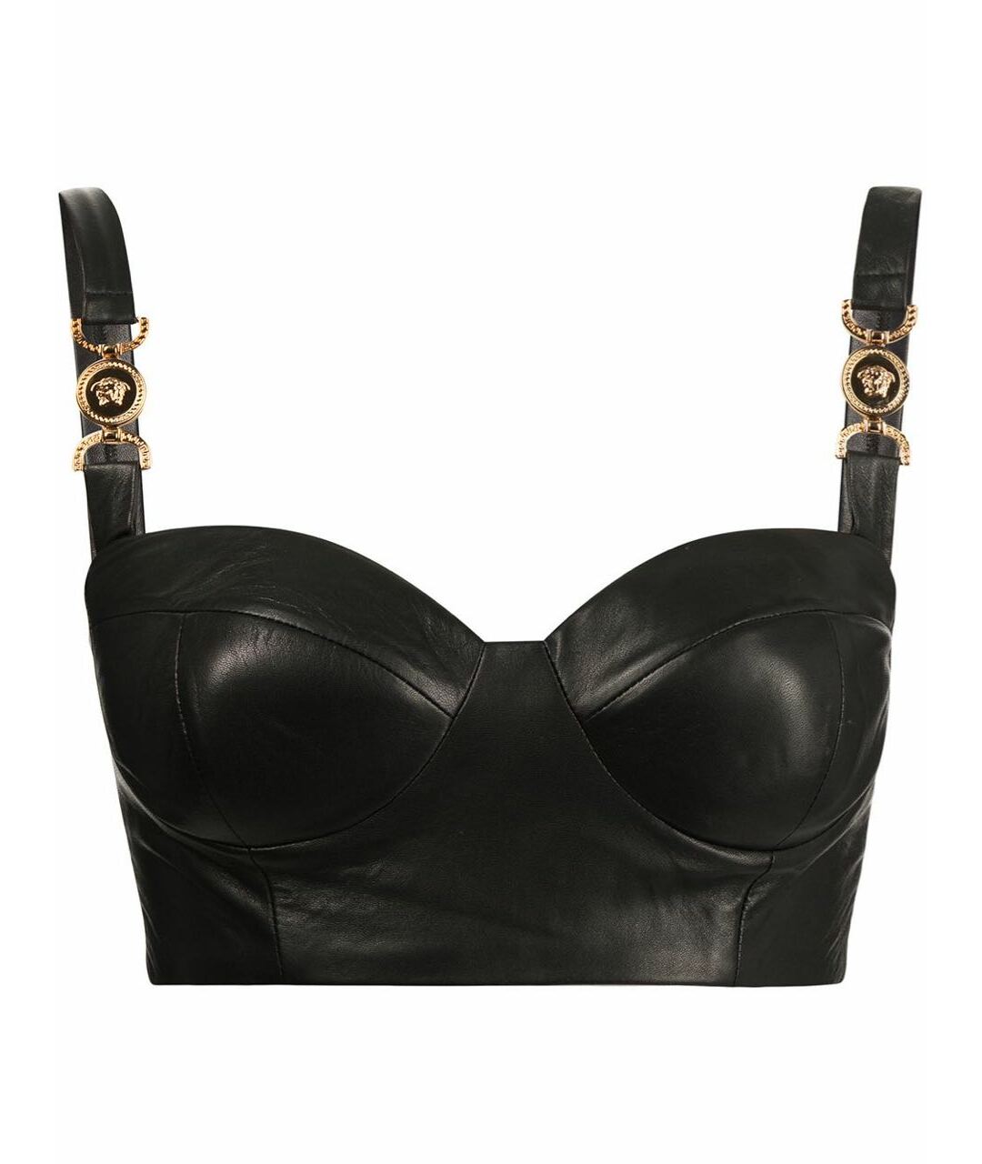 VERSACE Черный кожаный корсет, фото 1