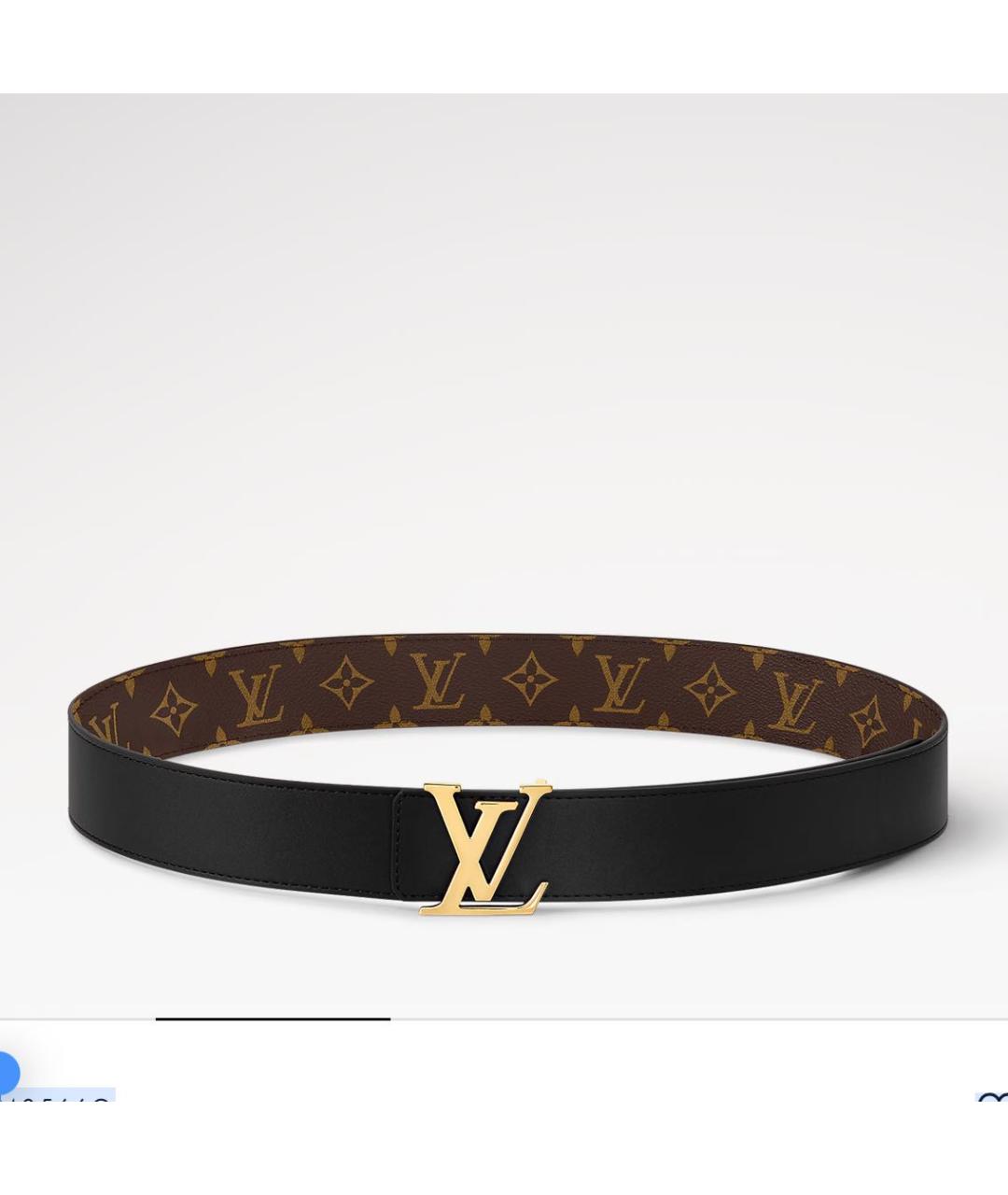 LOUIS VUITTON Коричневый кожаный ремень, фото 5