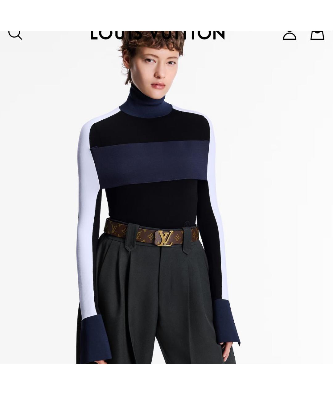 LOUIS VUITTON Коричневый кожаный ремень, фото 2