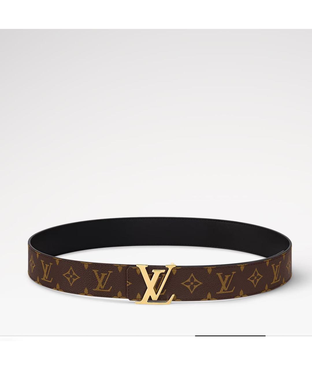 LOUIS VUITTON Коричневый кожаный ремень, фото 4