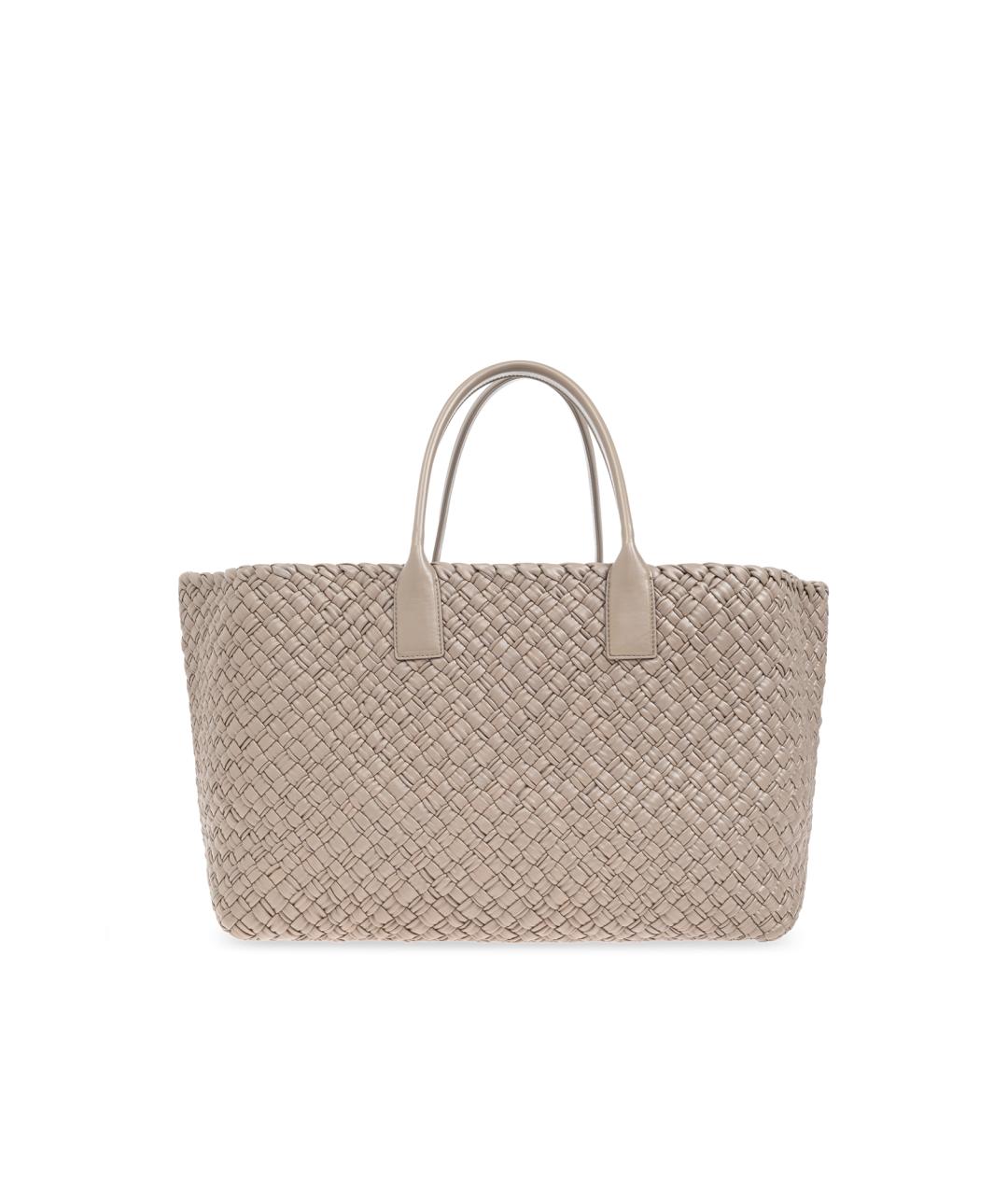 BOTTEGA VENETA Бежевая кожаная сумка тоут, фото 1