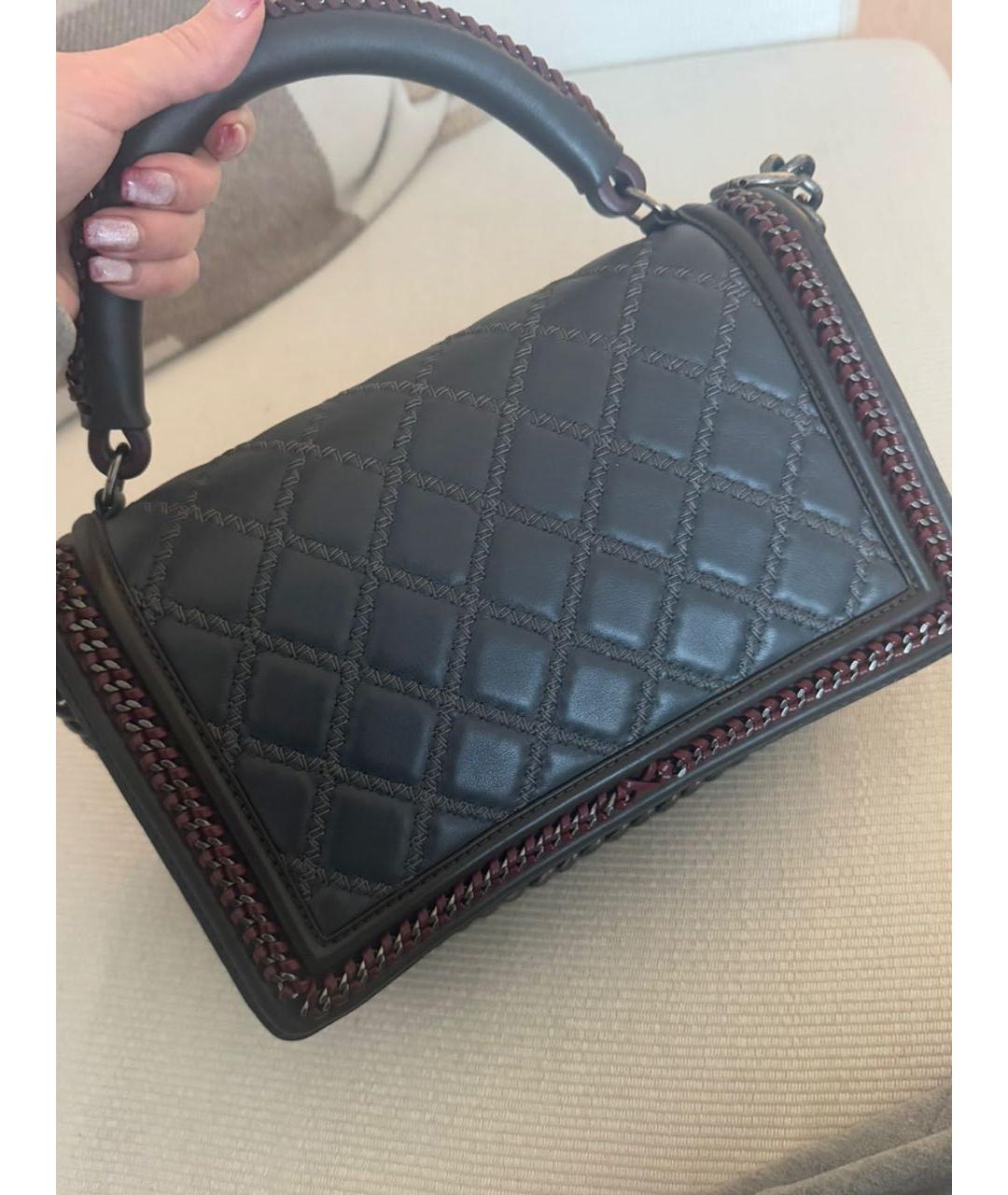 CHANEL Темно-синяя кожаная сумка через плечо, фото 2