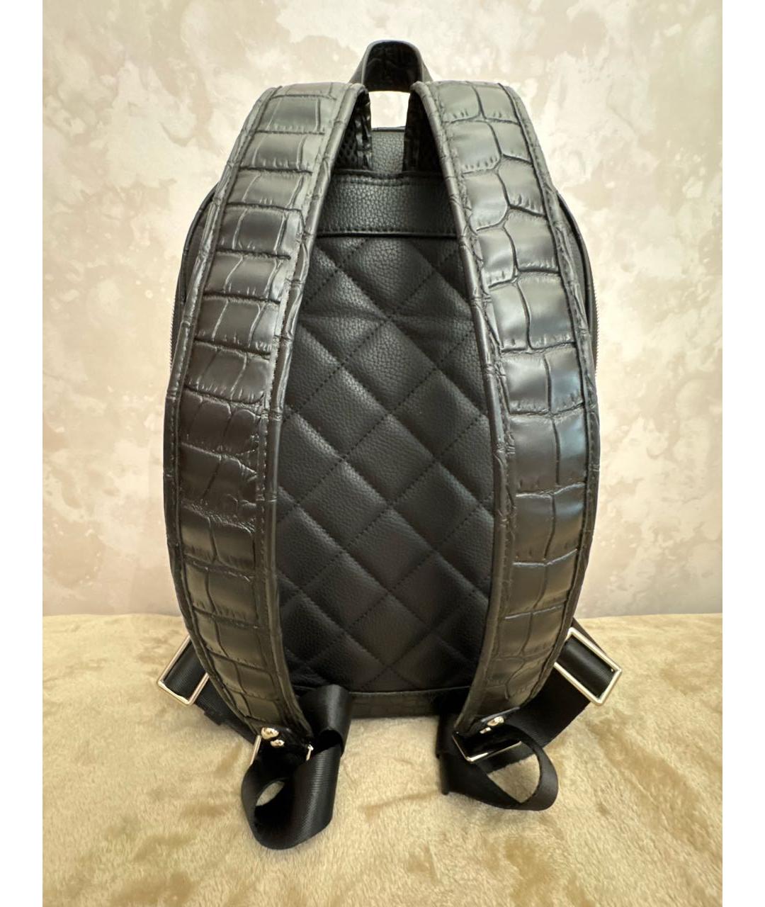 PHILIPP PLEIN Черный кожаный рюкзак, фото 3
