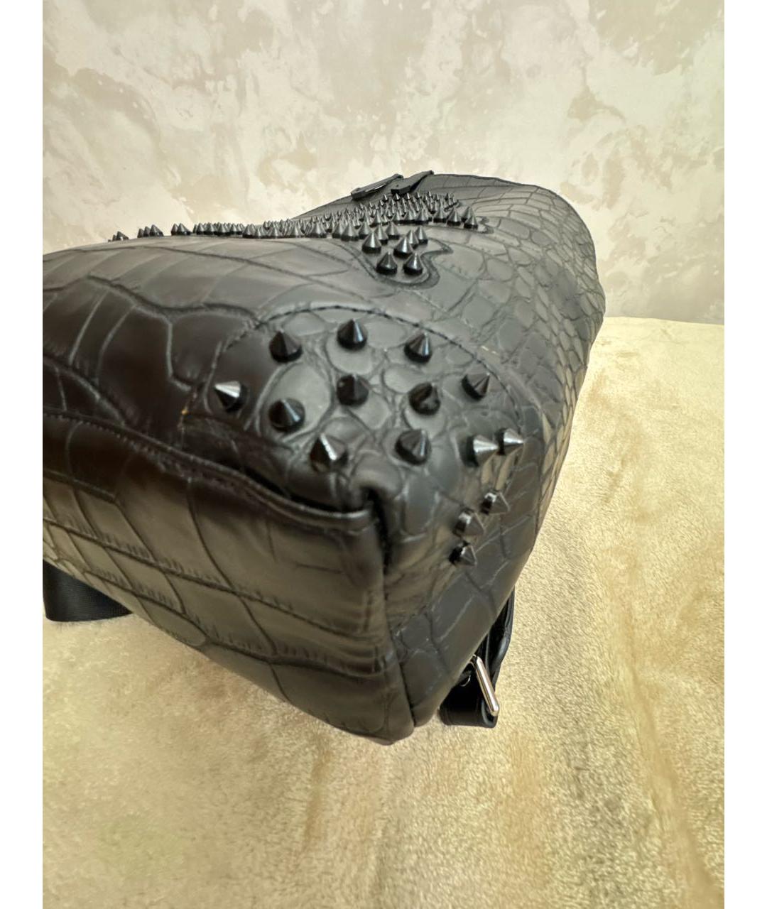 PHILIPP PLEIN Черный кожаный рюкзак, фото 8