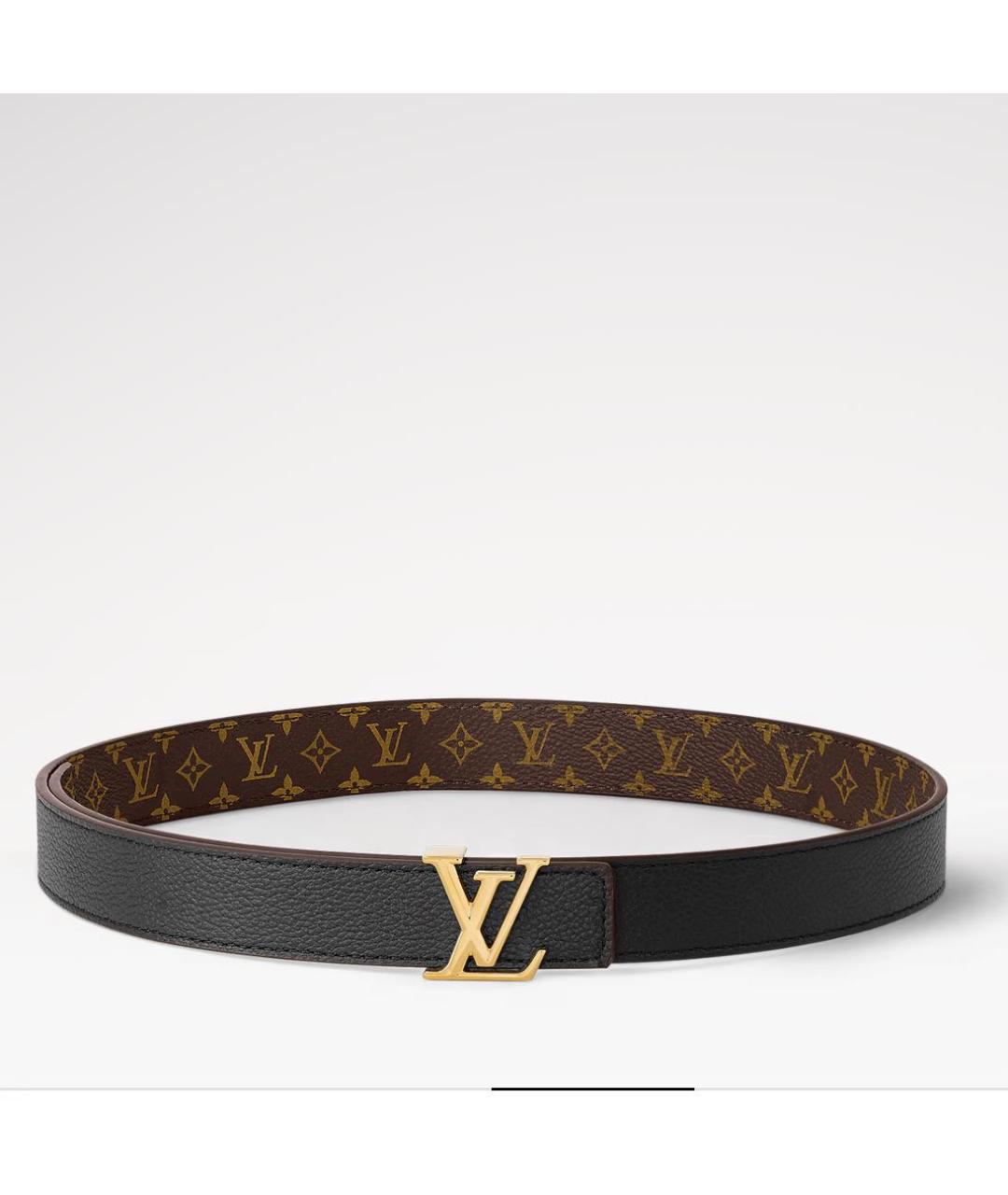 LOUIS VUITTON Коричневый кожаный ремень, фото 4