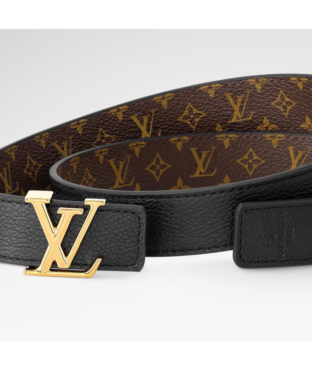LOUIS VUITTON Коричневый кожаный ремень, фото 3
