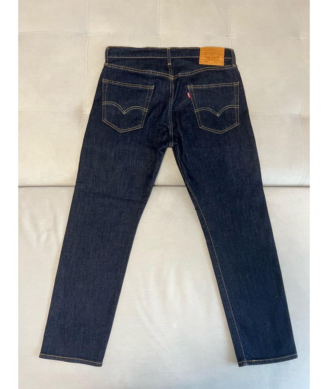 LEVI'S Темно-синие хлопковые прямые джинсы, фото 2