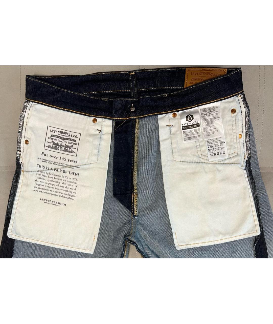 LEVI'S Темно-синие хлопковые прямые джинсы, фото 3