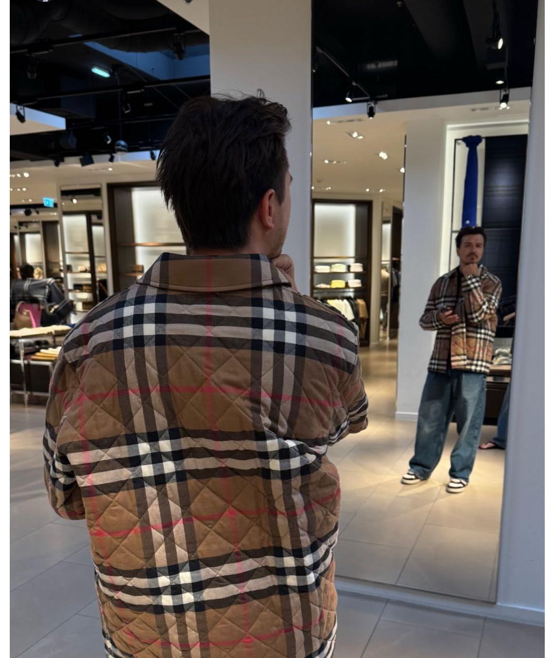 BURBERRY Коричневая хлопковая куртка, фото 4