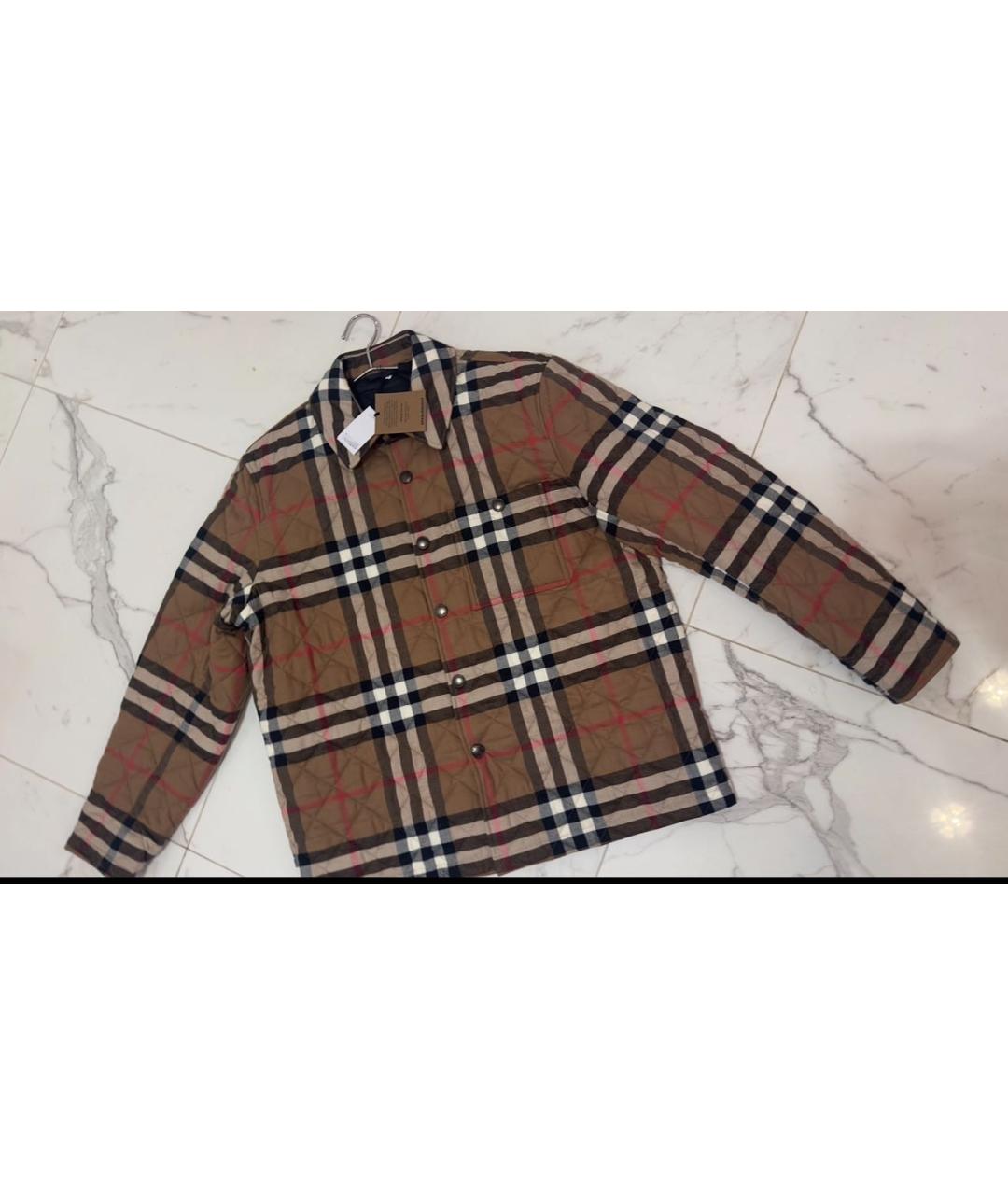 BURBERRY Коричневая хлопковая куртка, фото 6
