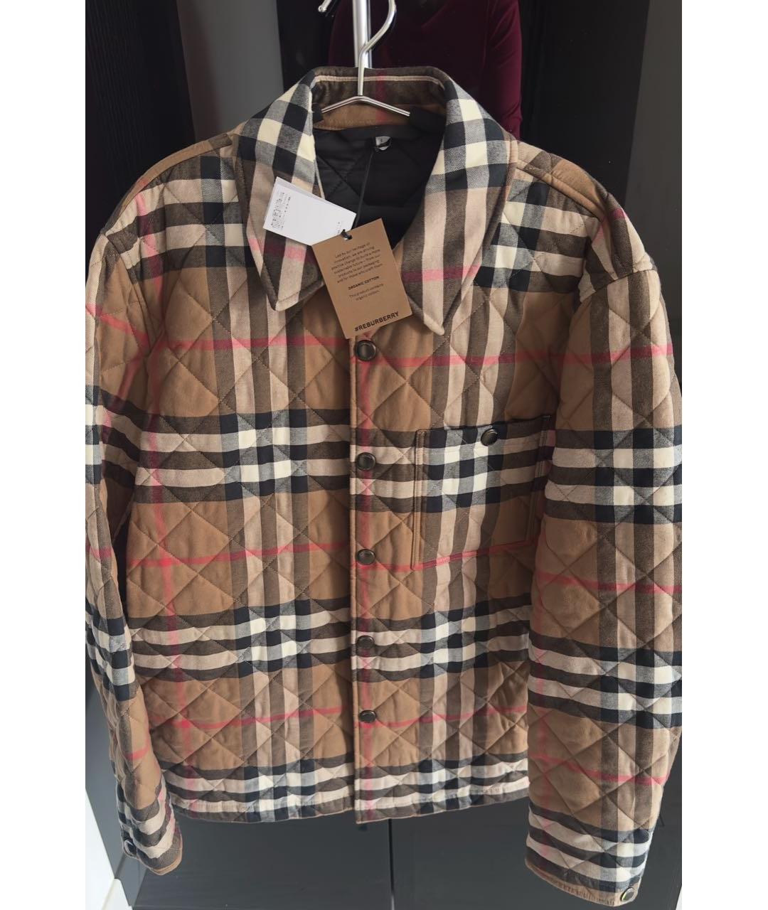 BURBERRY Коричневая хлопковая куртка, фото 2