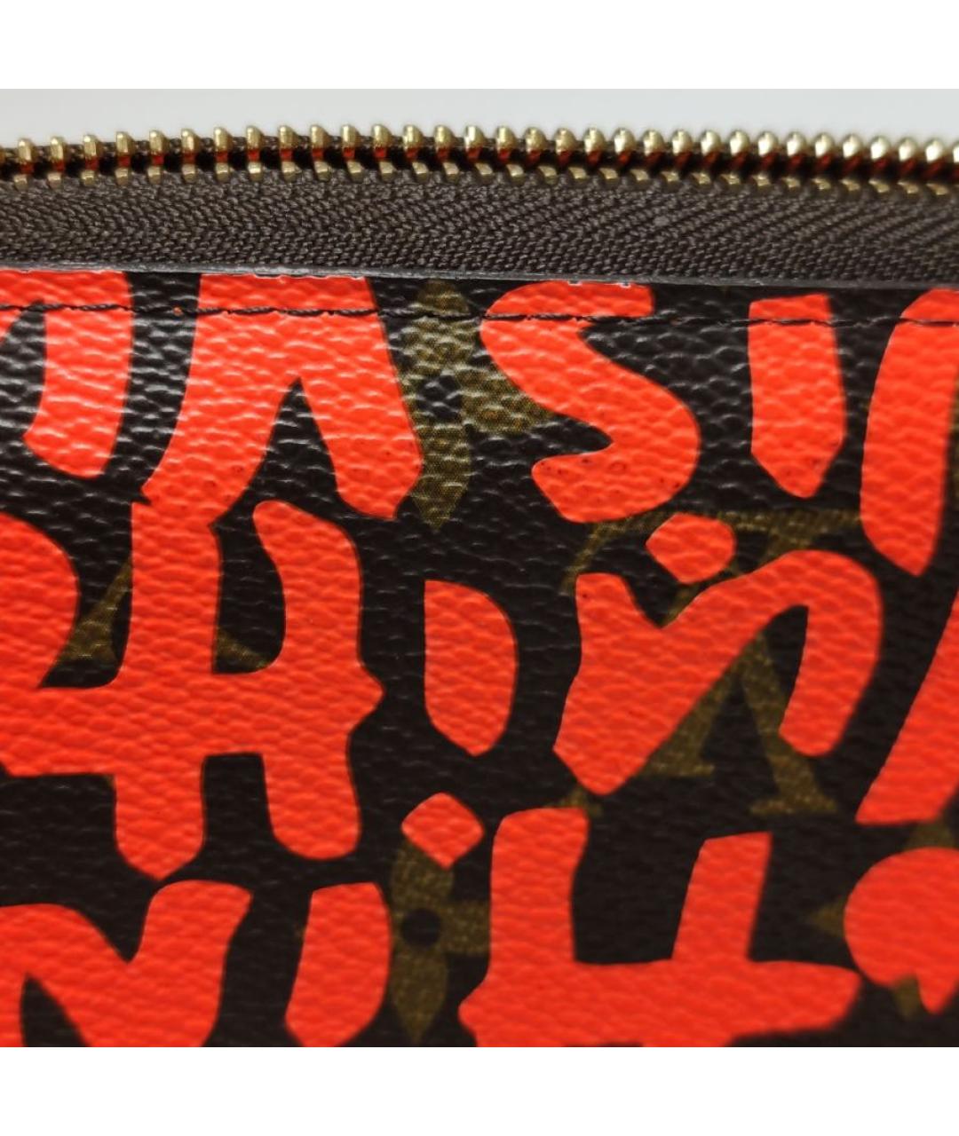 LOUIS VUITTON Коричневый кожаный кошелек, фото 8